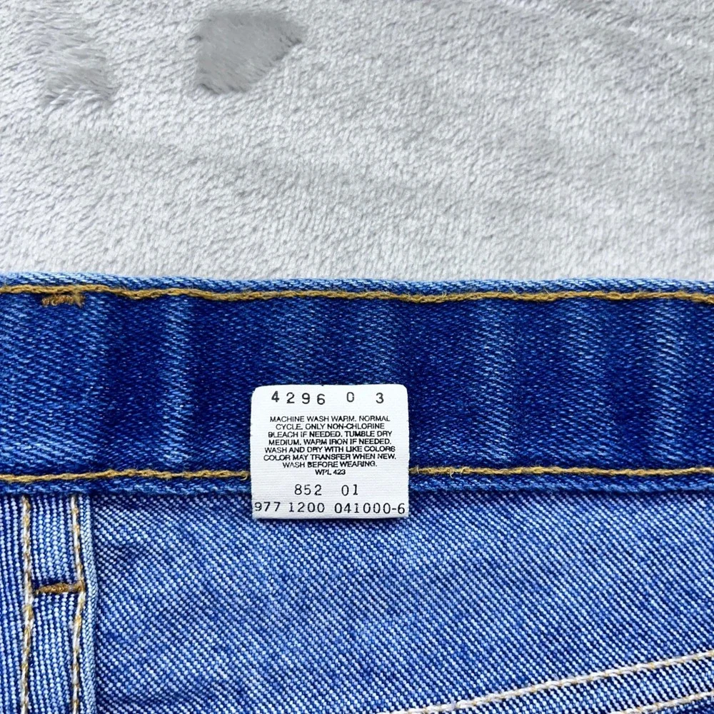 VTG Levi's 852 Orange Tab Blue Denim Jeans Mens Sz 38‎ Fits 36